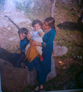 Little one year old me with my ma and brother..... That's my Ma who loves me unconditionaly and forgives me for every mistake I make